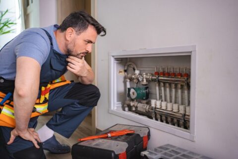 Technician inspecting residential heating system for common issues in Seattle, WA