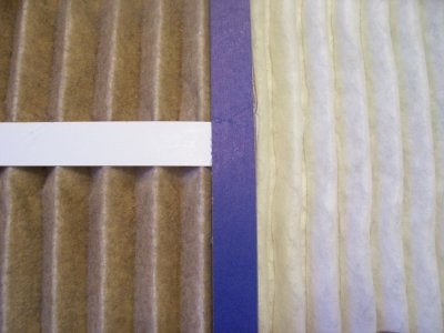 Comparison of clean and dirty air conditioner filters in Seattle, WA